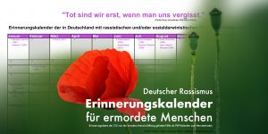 Erinnerungskalender rassistischer Morde in Deutschland | © 2021 Claus R. Kullak | Johannes Plenio / Unsplash | respublica.prepon.de