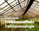 Ein Treibhaus, Innenaufnahme. Darüber steht: "Treibhauseffekt: Treibhausanalogie" | Claus R. Kullak | Abigail Lynn / Unsplash | crk-respublica.de